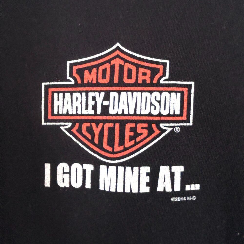 Harley Davidson Shirt I Got Mine at Hell Bender H-D Adult Sz S Black Motorcycle